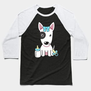 Cute bull terrier is a baby Baseball T-Shirt